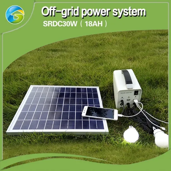 off-Grid Home Solar Power System 1 Solar Energy System Househoud Power System 30W/18ah DC Lithium