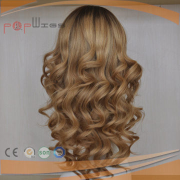 Blonde Wig Type 100% Big Wave Style Human Hair Wigs
