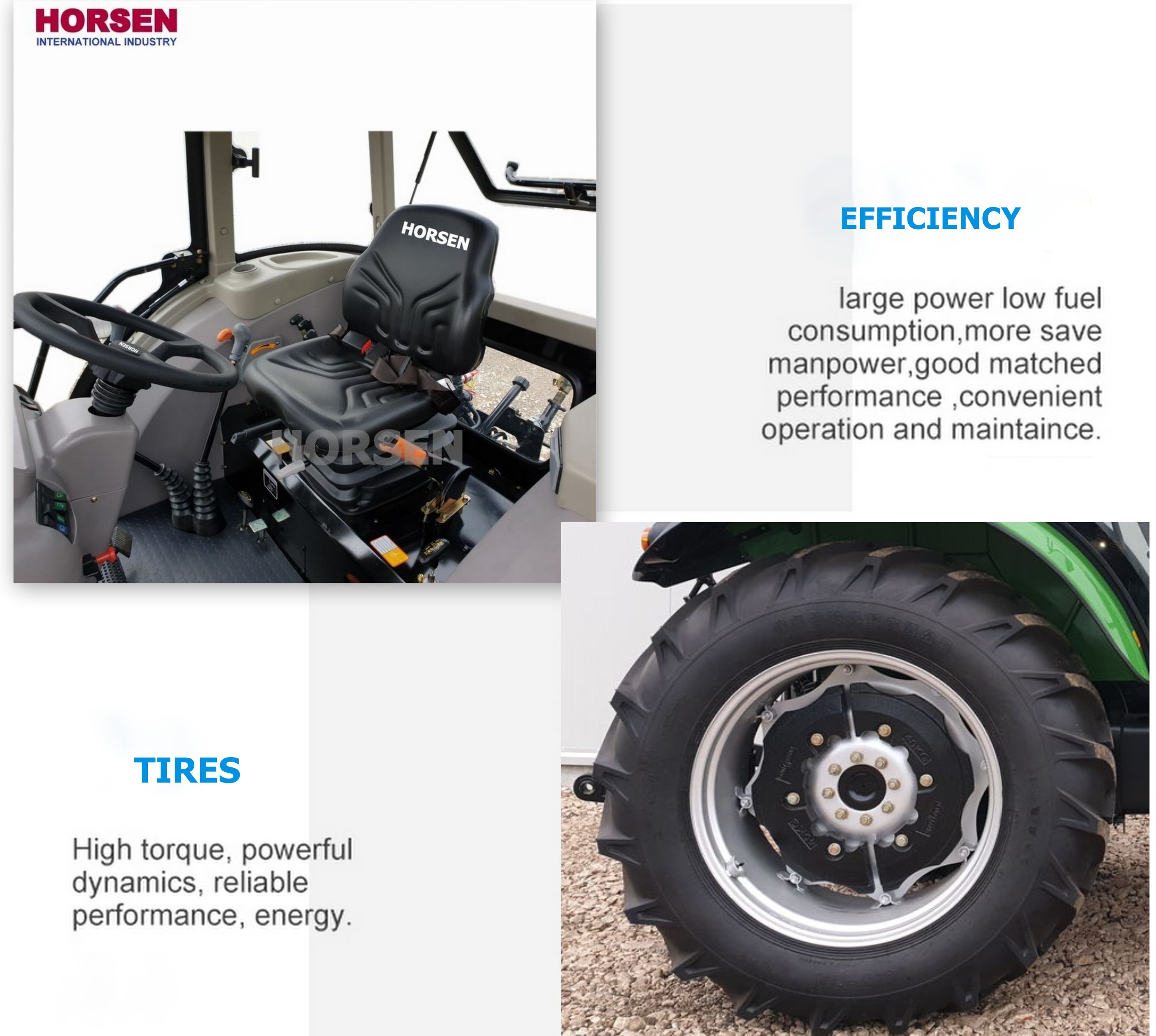 Loader Tractor Brazil Horse Trac Farm Equipment - 4wd 4x4 100 Hp Ac Cab Tractor With Front ...