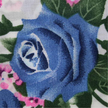 Flower Printing With Rayon Plain Fabric