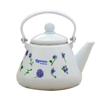 Porcelain Enamel Teapot, Enameled Kettle, Ceramic Enamelware, Carbon Steel Kettle