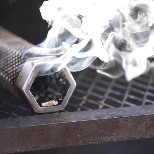 Tubo de aço inoxidável para fumantes de pistão de 12 &quot;em hexágono