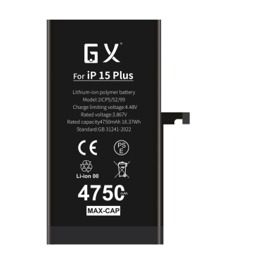 GX az Apple 15plus -hoz, nagy kapacitású akkumulátorral