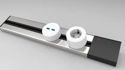 Cost-effective Power Track with 2 Adapters and Removable Socket