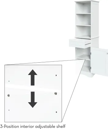 Modern Ashland Bathroom Freestanding Storage Cabinet