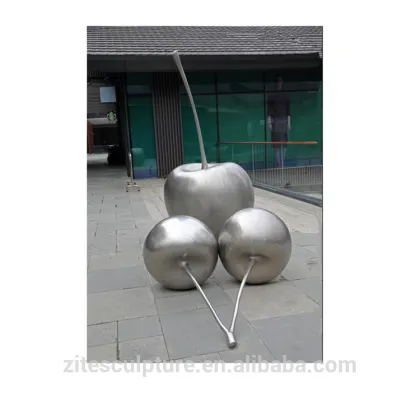 Garden Decorative Metal Stainless Steel Cherry Sculpture