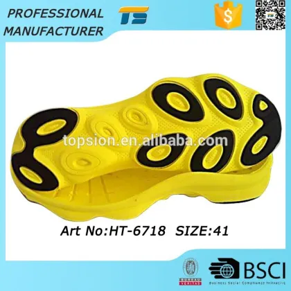 Non-Toxic Shoe Sole Factory Men Running Eva Rubber Replacement Soles In Shoes One Sole