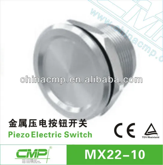 22 mm Piezo Switch ( 1NO ,Momentary ,Waterproof IP68 )