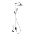 Exposed Shower Faucet Set Chrome Button Control Shower Fixtures Manufactory