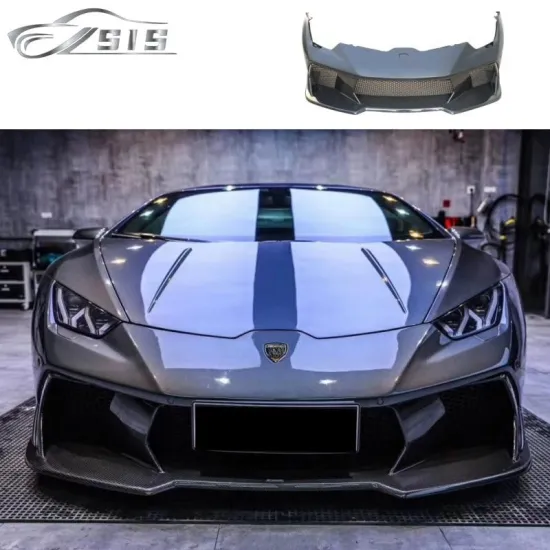 Huracan LP610-4 V Style DRY Carbon Fiber Front Bumper with Front Lip