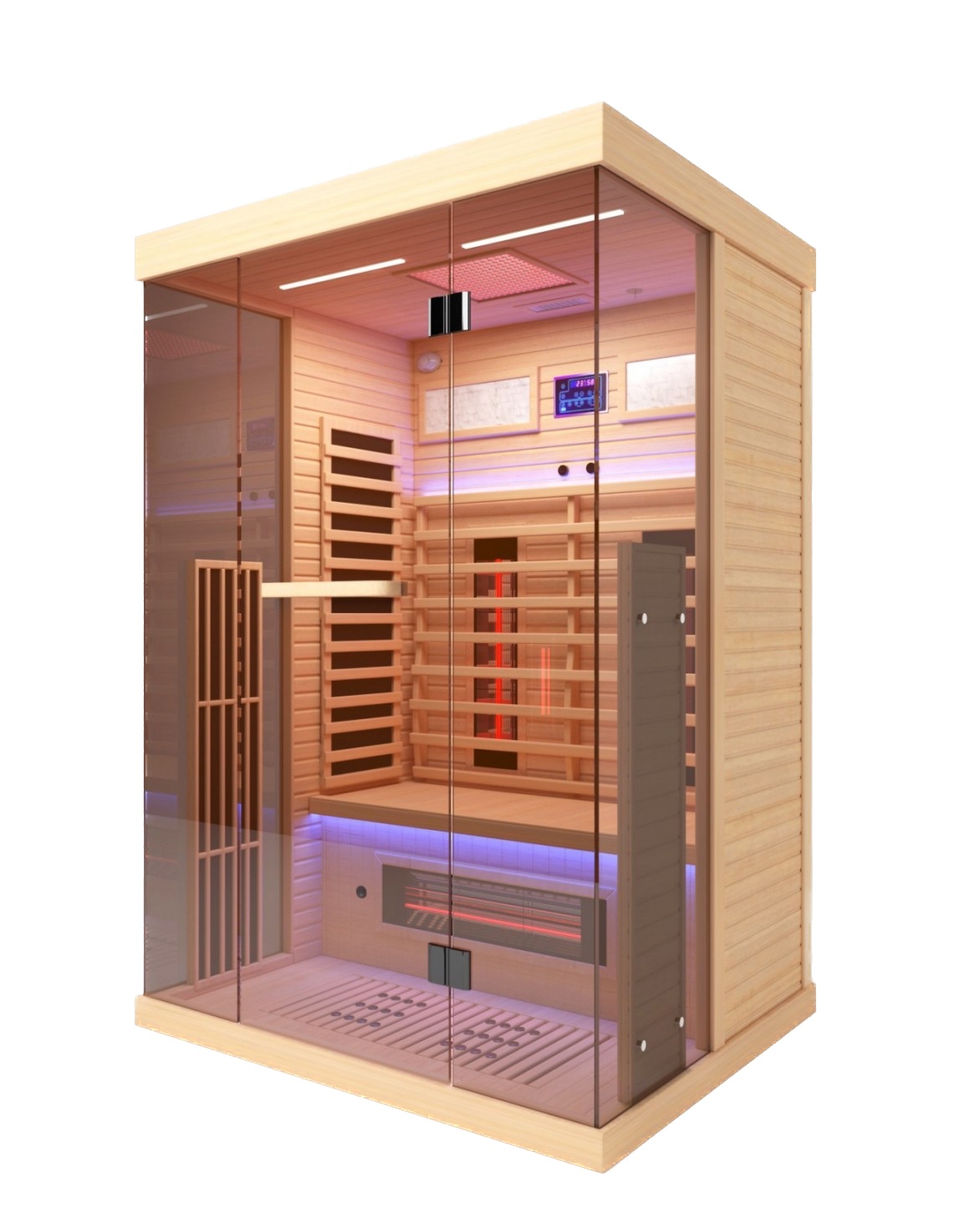Hemlock canadense Sauna de infravermelho de duas pessoas
