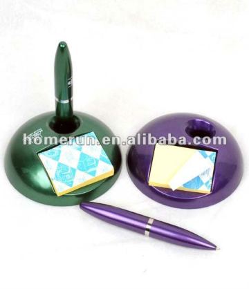 plastic desk pen/table pen with notepad