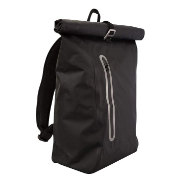 High Quality Black Roll Top 500D PVC Tarpaulin Waterproof Backpack for Men