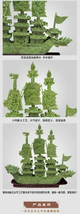 Luxury Home Decoration: Jade Dragon Boat Gift 2021