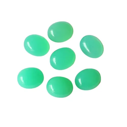 AAA Australian Jade Green Chalcedony Egg Shaped Cabochons