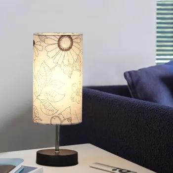 CL Lighting: Innovative Modern Nightstand Table Lamp with Patterned Fabric Shade for Bedroom Décor