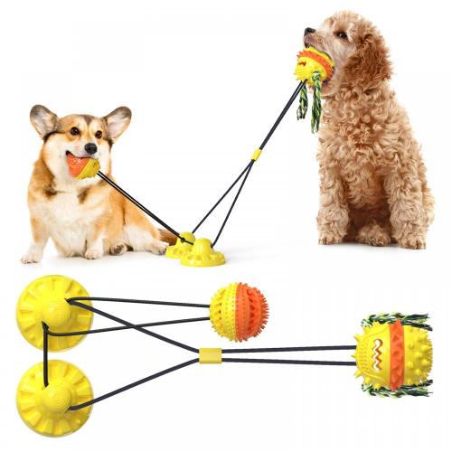 Bola de corda de treinamento duplo para cachorro