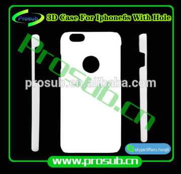 3d sublimation diy blank cell phone case cover skin for prosub- IP6 with logo hole