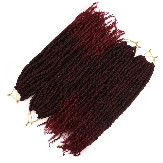 Julianna Pre Stretched Ombre Braiding Wholesale Bomb New Passion Spring Twist Synthetic Crochet Braid Hair