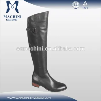 Latest winter style genuine leather over the knee zipper boots
