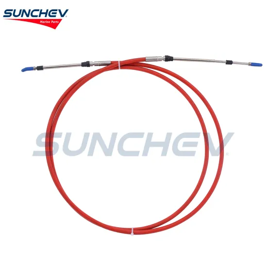 SUNCHEV Boat Throttle Control Cable 8.2 Feet (Red) For Universal