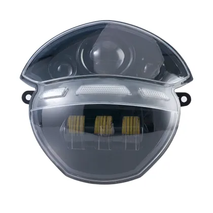YongJin High Power Black Motorcycle Headlight with DRL for Ducati Monsters