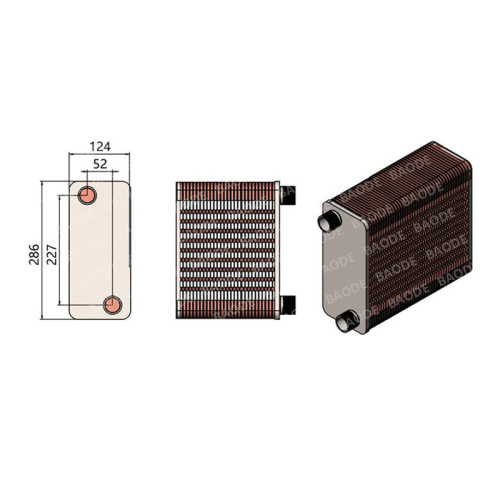 Compressed Air Cooling Gas-to-Liquid Plate Heat Exchanger