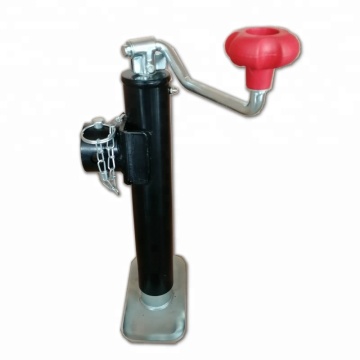 2000lbs Pipe Mount Truck Jack Stand - 10 Inch Travel Black Powder Coated Boat Jacks