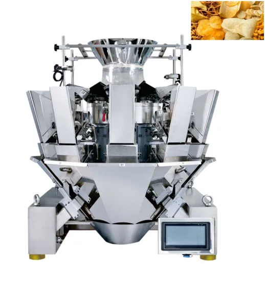 Automatic Multihead Weigher for Banana Chips with 10 Heads: Packing into Pillow Bags
