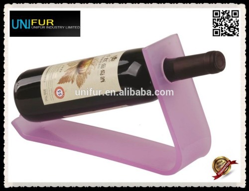 Single high quality acrylic bottle holder for wine