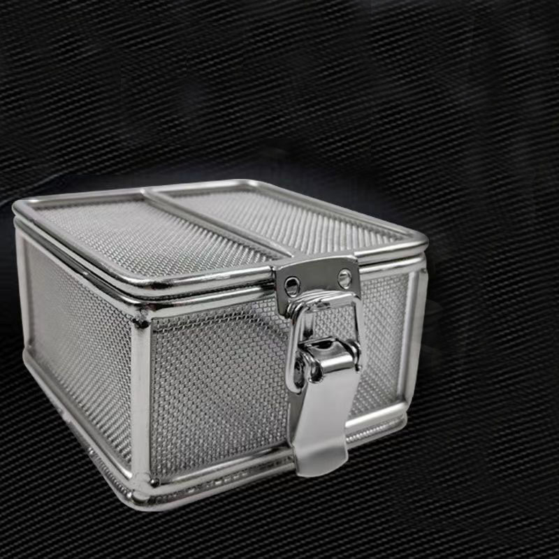 stainless steel mesh basket with lid