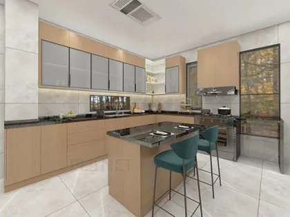 Pvc cabinets european style wood gloss kitchen cabinets