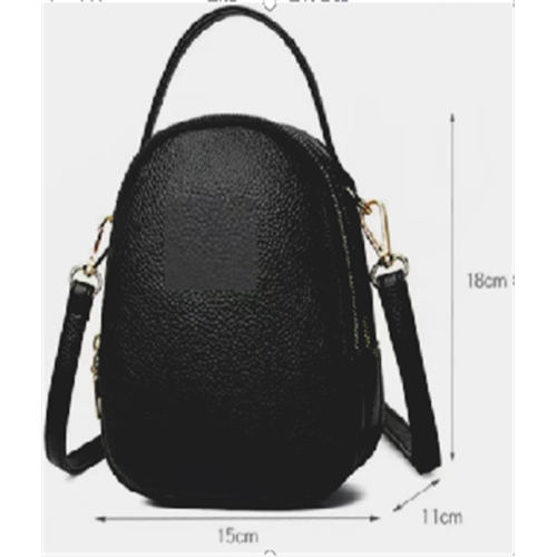 Nova bolsa de ombro triplo preto elegante