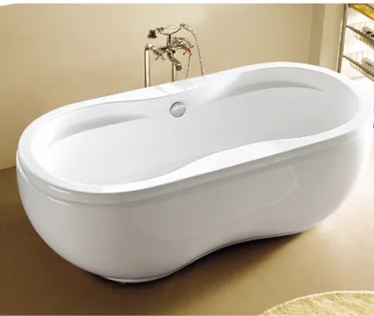 Whitehaus Oval Double Ended Acrylic Freestanding Tub
