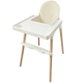 Wooden High Chair With Adjustable Legs For Children