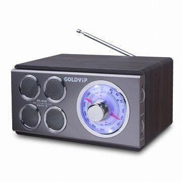 Portable Wooden Radio with AC and DC input