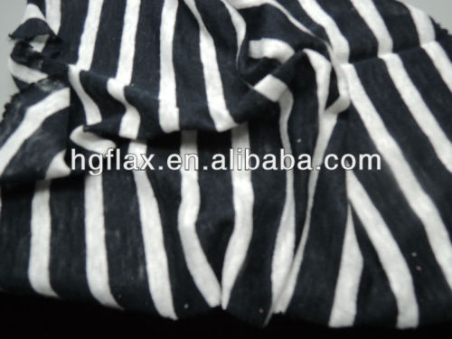 yarn dyed 100%Linen fabric white and black