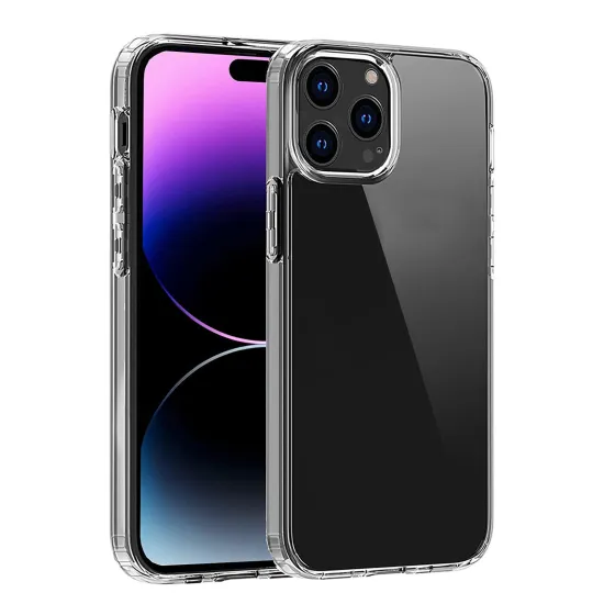 Built-in Magnets Crystal Clear Hybrid Protective Hard Back Case for iPhone 11/12/13/14/15 Pro Max Plus
