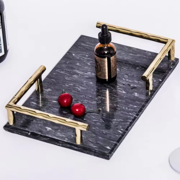 Yinhe Customizable Rectangular Wood, Marble Serving Trays for Hotel and Restaurant Wholesale