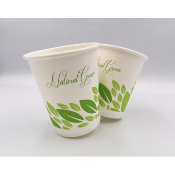 Disposable 100% Biodegradable Coffee Paper Cup 8oz