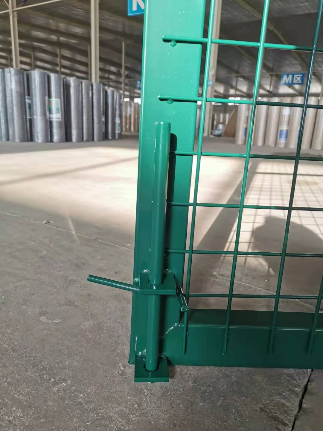 security fence gate latch bar and hinge detail -- manufactured by ANJIA 70,000sqm ISO facility
