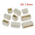 20PCS JST SH 1.0mm vertical SMD Connector 1.0mm pitch patch plug Socket 2P 3P 4P 5P 6P 7P 8P 9P 10Pin