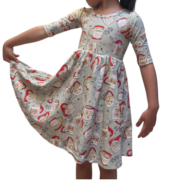Bamboo Short Sleeve Toddler Girl Twirl Dress