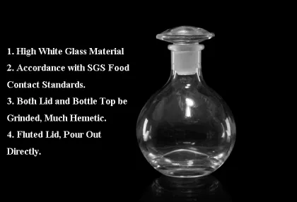 Round Condiment Use 150ML Glass Bottle Oil And Vinegar Sets