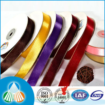 for gift wrapping silver metallic edge satin ribbon