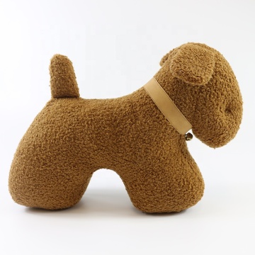 Cute Bell Puppy Shaped Cushion: Customized Cozy Teddy Boucle Velvet Pillow