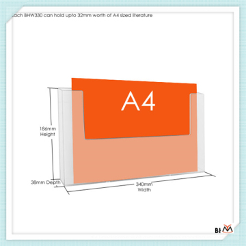 A5 magazine acrylic holder,plastic acrylic brochure display holder