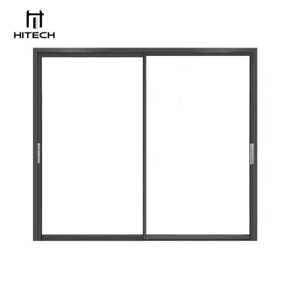 Hitech Australia Black Double Glazed Sliding Door - Low E Glass Soundproof Exterior Patio Aluminum Sliding Door