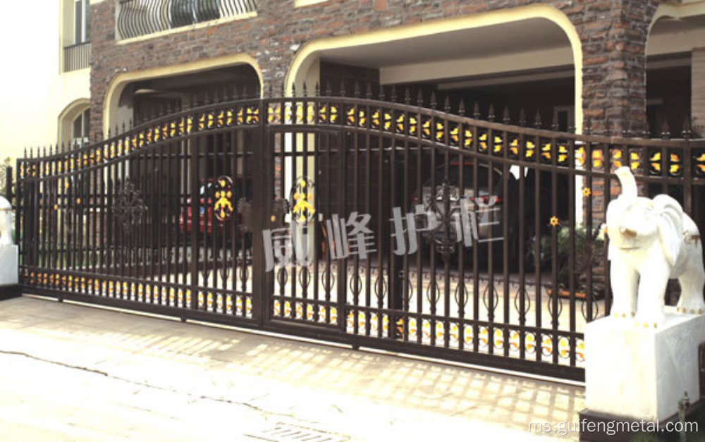 Villa Courtyard Aluminium Art Fence Yard Pintu Pintu