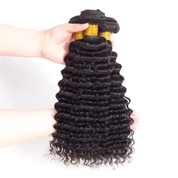 Double Weft Virgin Cabelos Human Hair Indian Extensions Single Bundle Cuticle Aligned Deep Wave One Pack Human Hair Indian